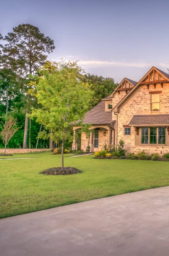 nice house with a green lawn